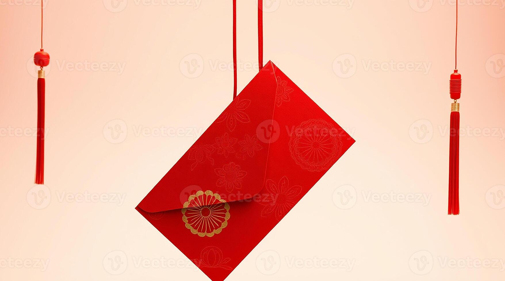 Pair of Classic Chinese New Year Red Envelopes photo