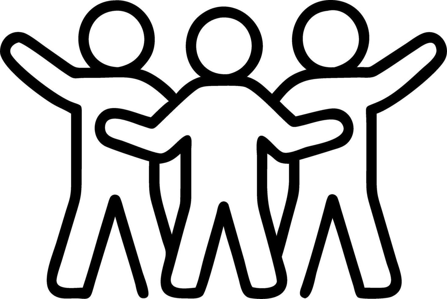 Team Celebrating With a Group Hug vector