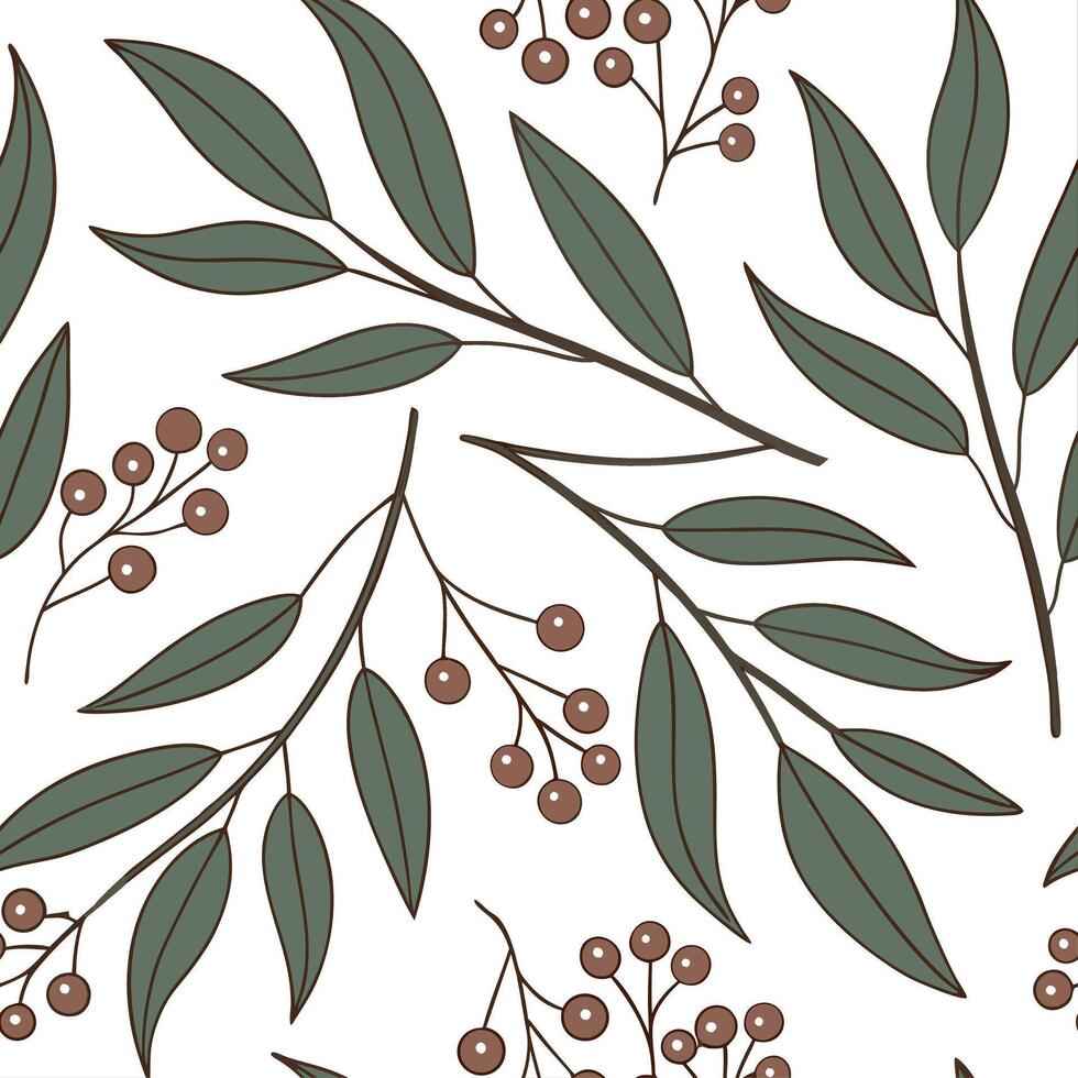 Tropical hibiscus seamless tile pattern with lush green stems and vibrant hibiscus clusters on white background ideal for sunny lounges Set 2 vector