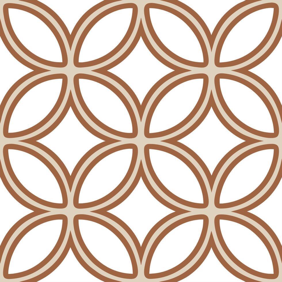 Rustic circle tile pattern with earthy textures and faded color palette on white for a warm homely feel vector