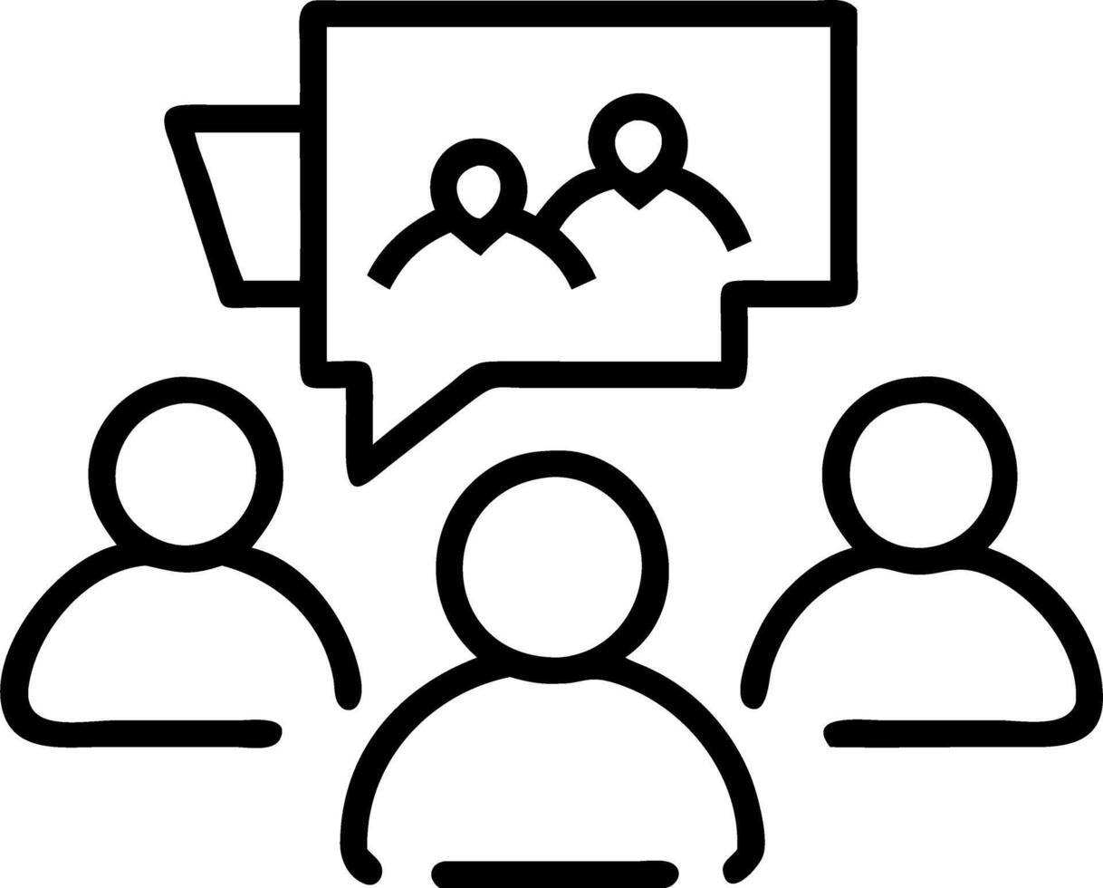 Modern Collaborative Brainstorming Scene vector