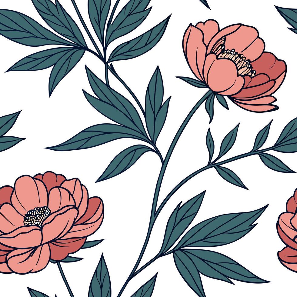 Modern geometric sage leaves seamless pattern with abstract shapes and white balance on white Set 2 vector