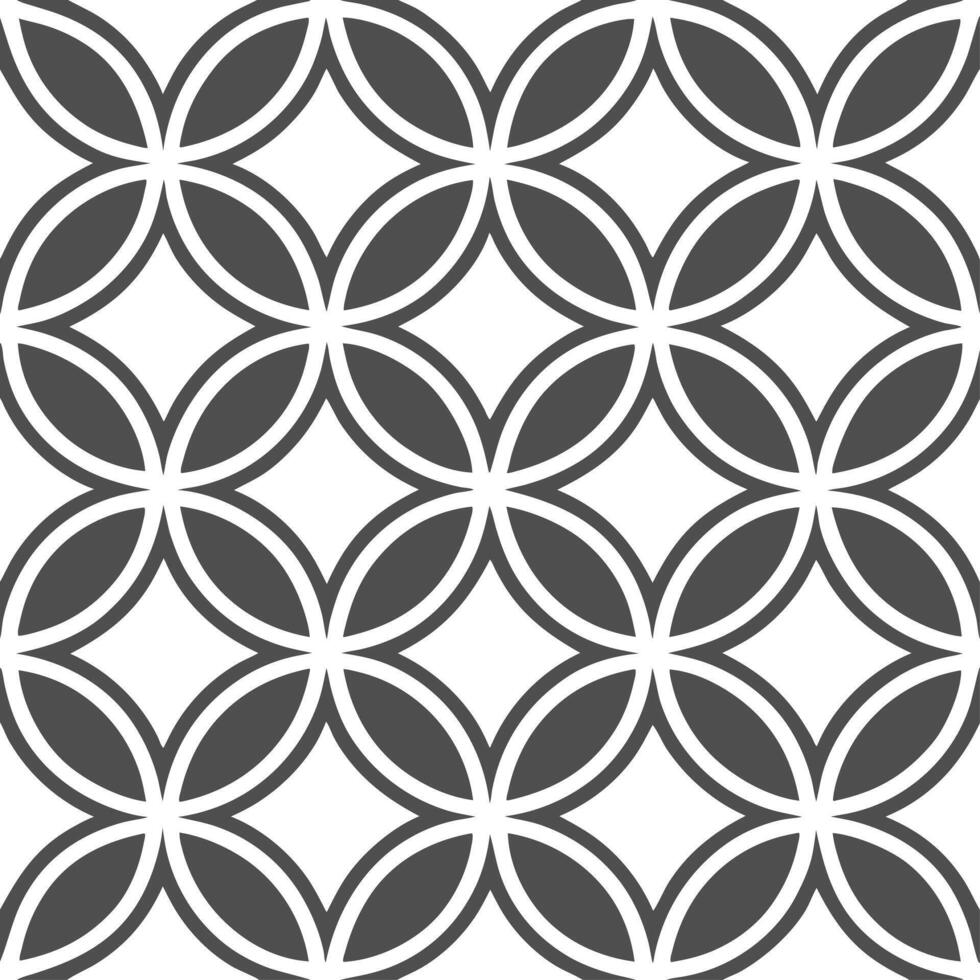 Modern geometric peony seamless pattern with abstract shapes and white balance on white vector