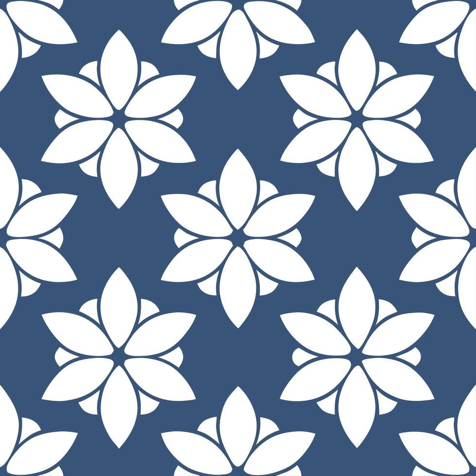 Modern geometric Anemone seamless pattern with abstract shapes and white balance on white vector