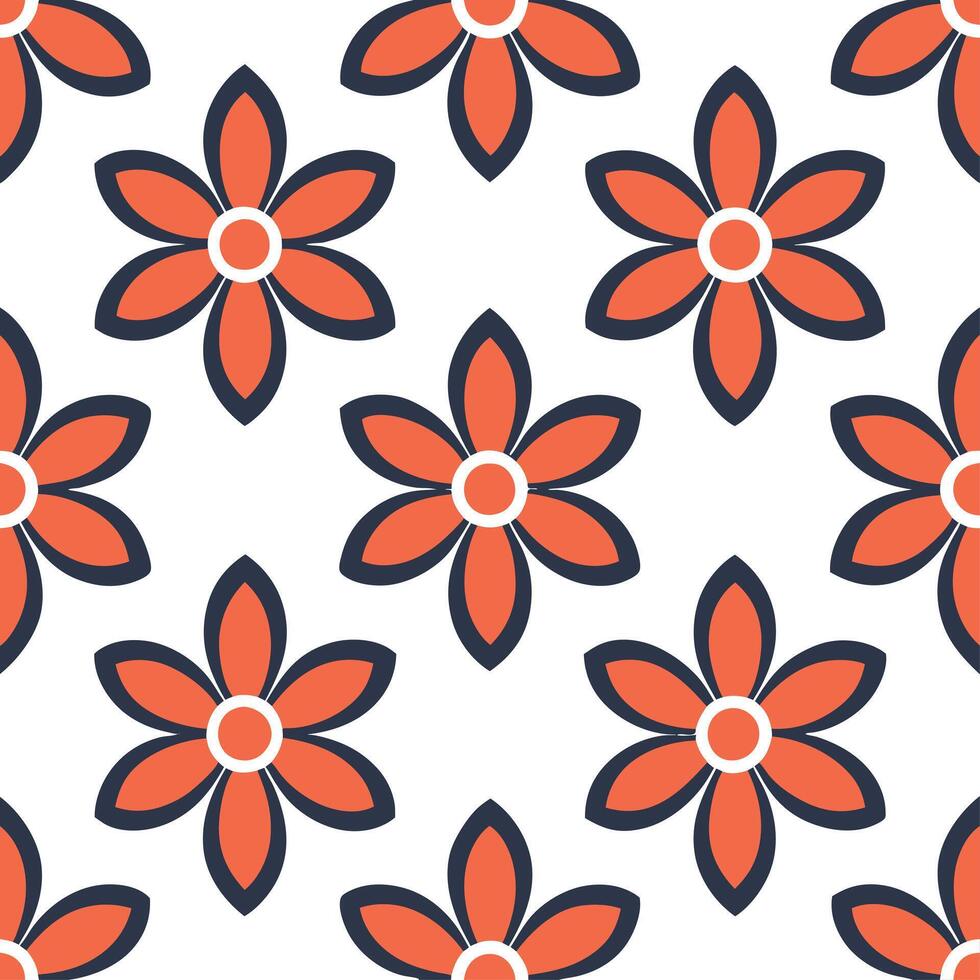 Modern abstract floral seamless tile pattern with bold colors and dynamic shapes for contemporary spaces Set 2 vector