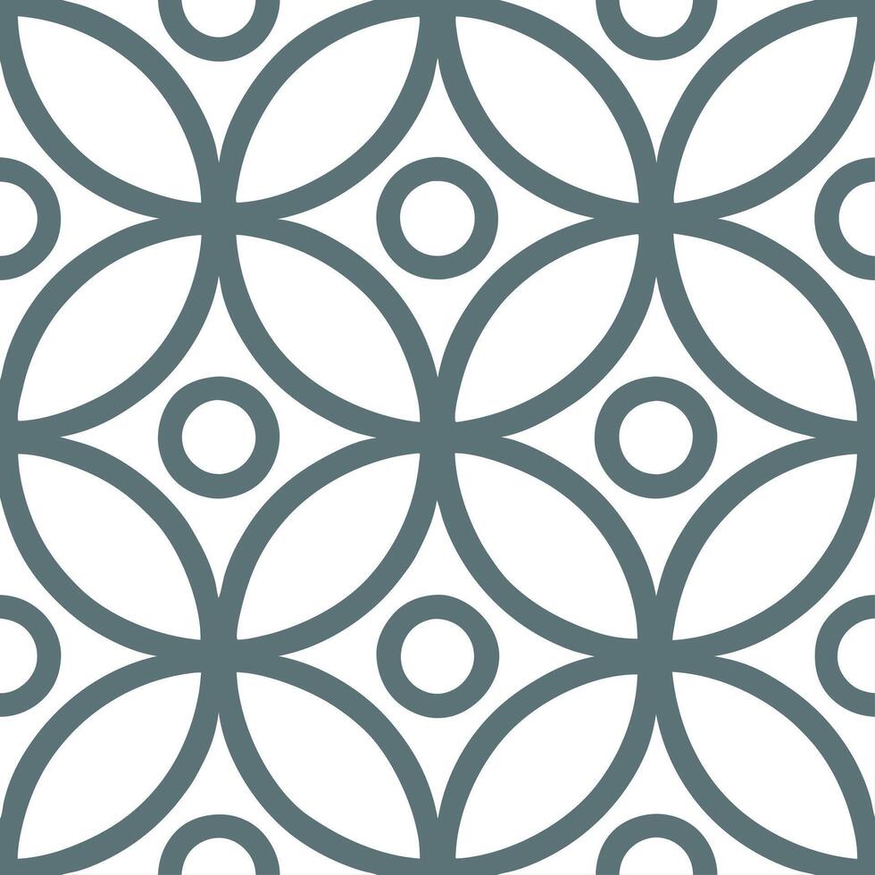 Modern geometric buttercup seamless pattern with abstract shapes and white balance on white vector