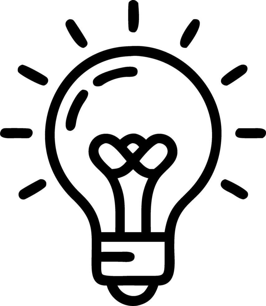 Plain gray background with a glowing light bulb icon representing new ideas vector