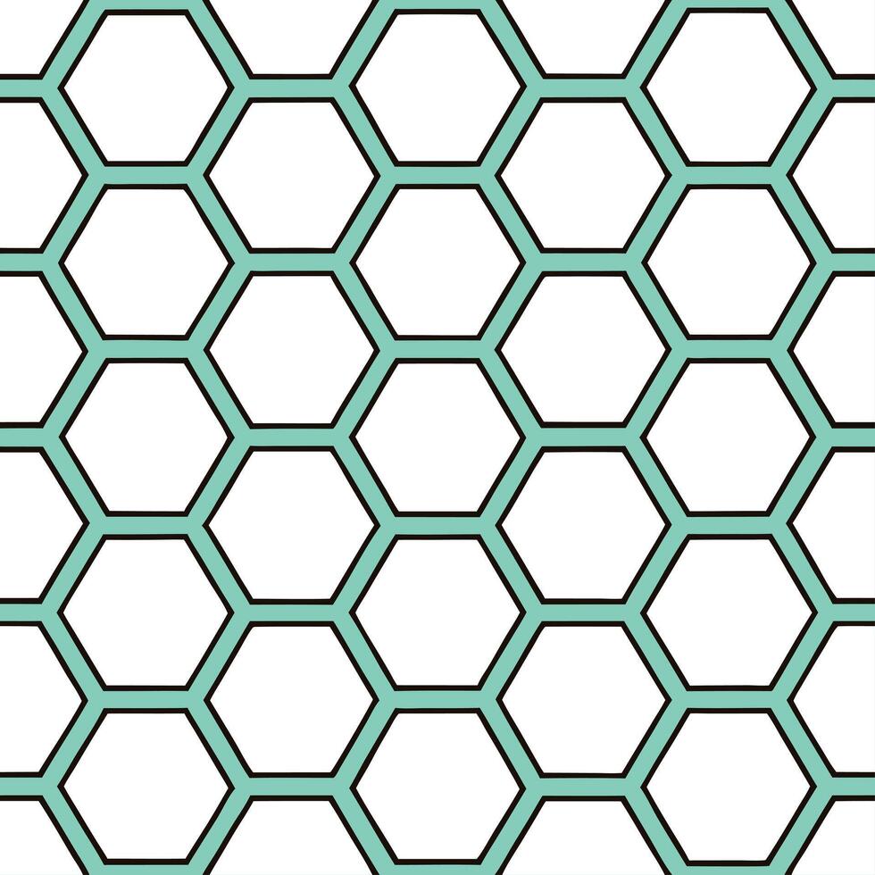 Hexagon patchwork seamless pattern artistic isolated white background perfect for creative home textiles kids decor vibrant brand visuals vector