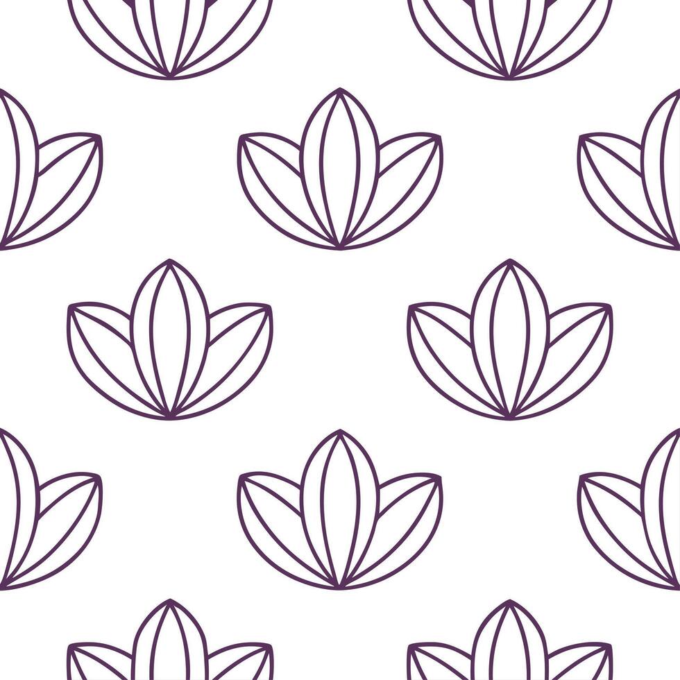 Hand drawn wisteria blooms seamless tile pattern whimsical isolated white background ideal for playful designs kids apparel stationery crafts vector