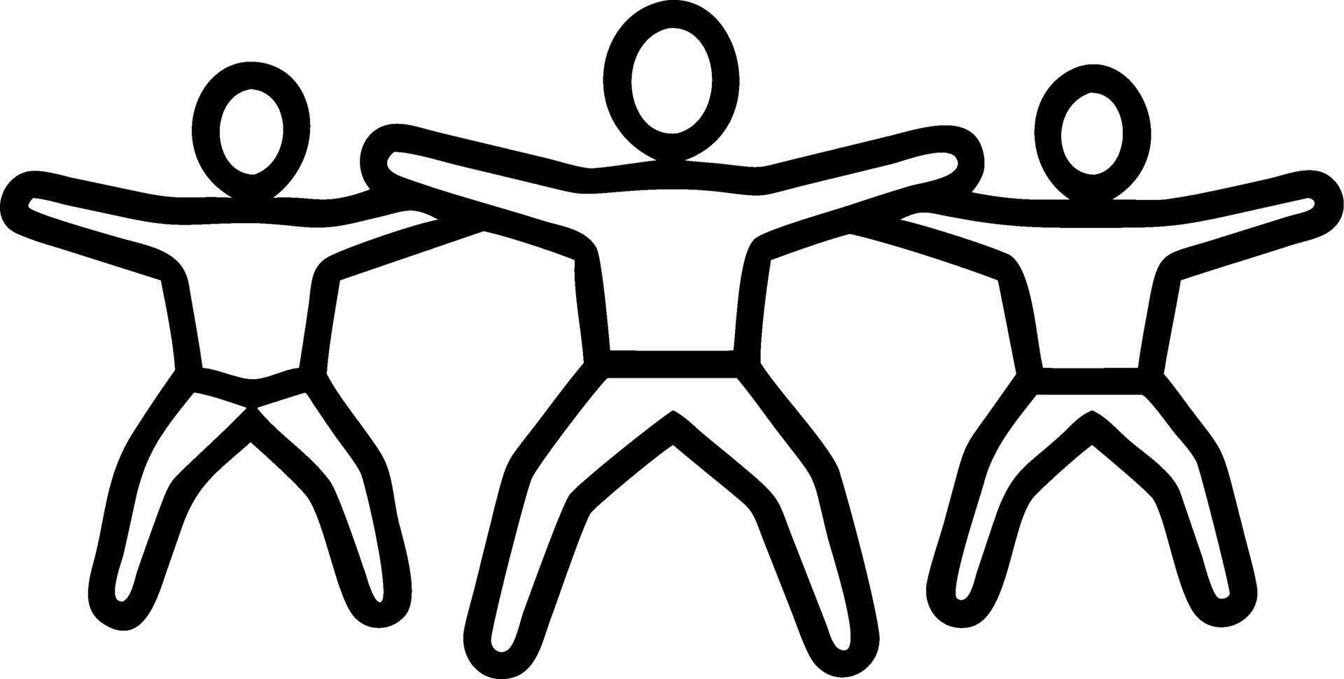 Outdoor Group Stretching Before a Run vector