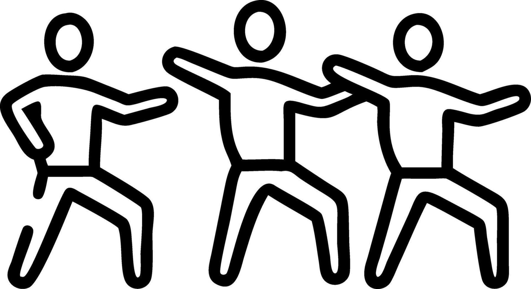 Outdoor Tai Chi in the Park vector