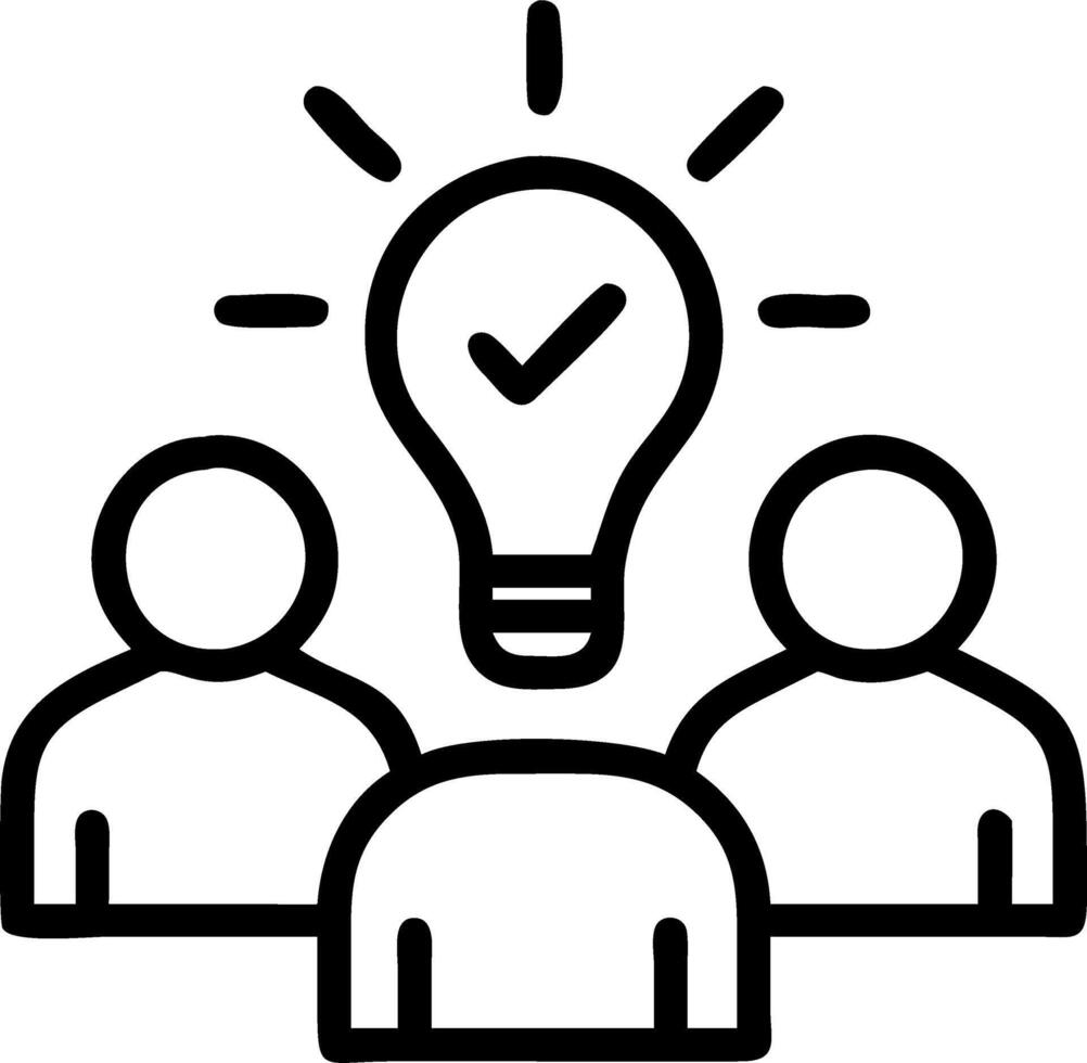 Innovative Team Collaboration in Office vector