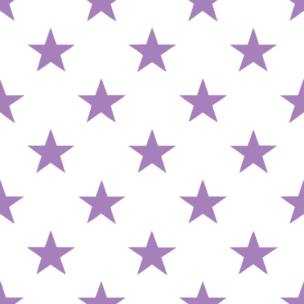 Lilac and stars seamless pattern celestial isolated white background ideal for night textiles branding packaging vector
