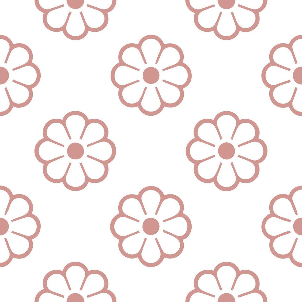 Minimalist poppy seamless tile pattern with simple red blooms and soft grey accents ideal for modern kitchens vector