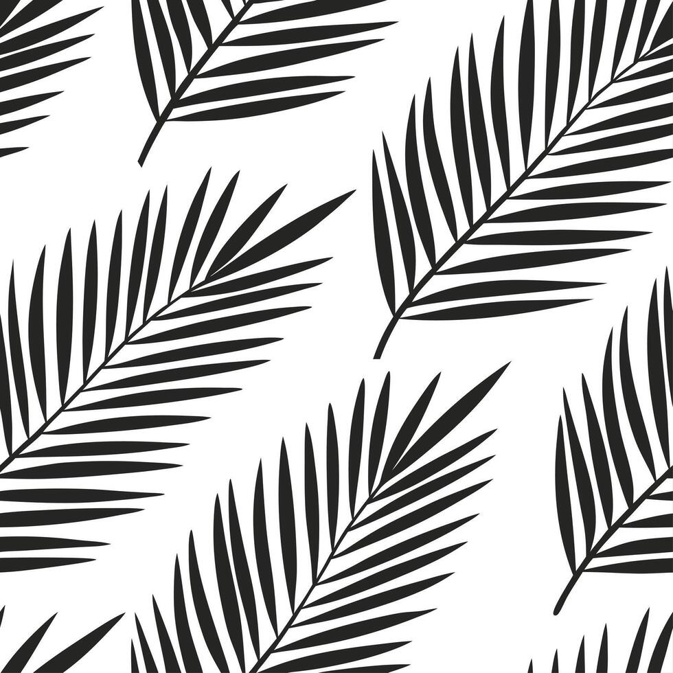 Elegant palm branches seamless pattern luxurious isolated white background suitable for high end fashion textiles branding packaging vector