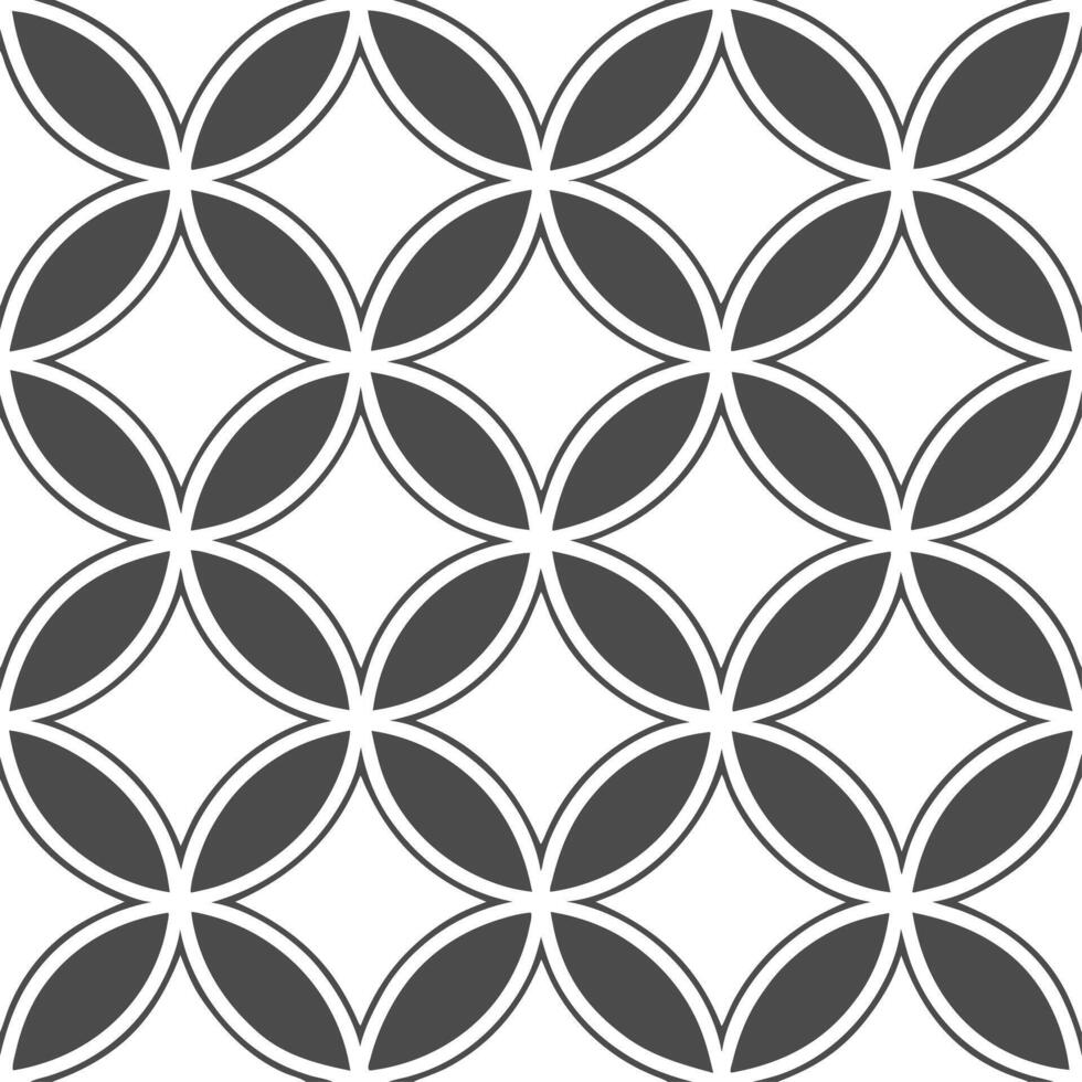 Contemporary ivy seamless tile pattern with geometric ivy designs and monochrome palette ideal for trendy spaces vector