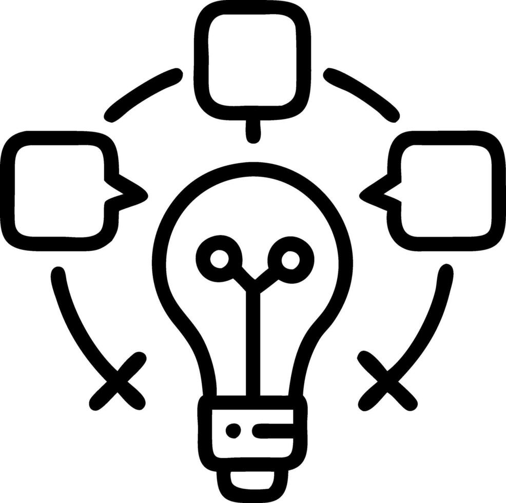 Collaborative Brainstorming with Technology vector