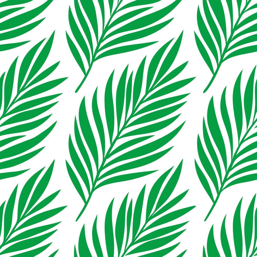 Abstract tropical leaves seamless tile pattern with bold geometric shapes and vibrant colors for modern artistic spaces vector