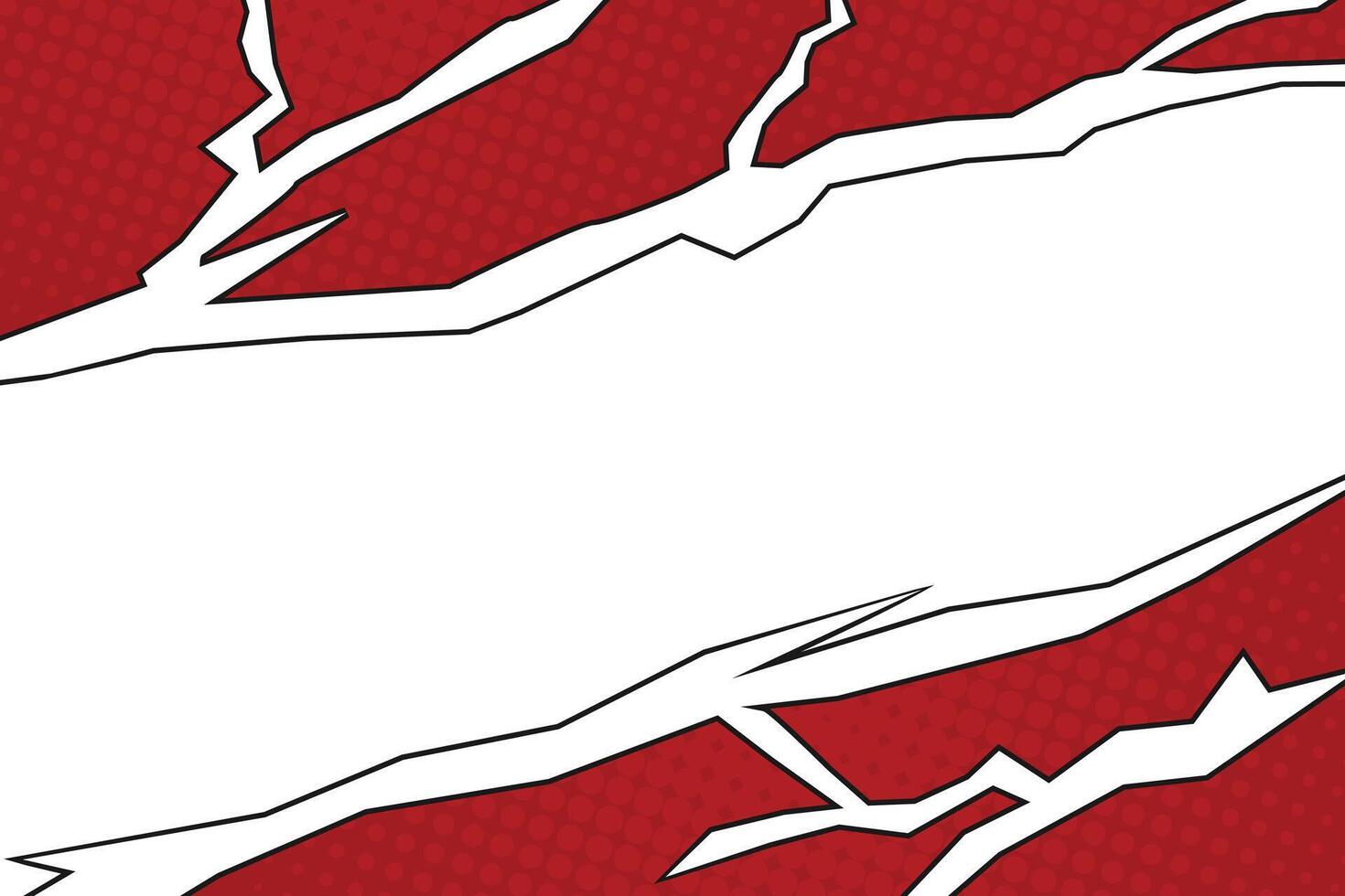 Dynamic Red Comic Book Action Torn Background with Halftone vector