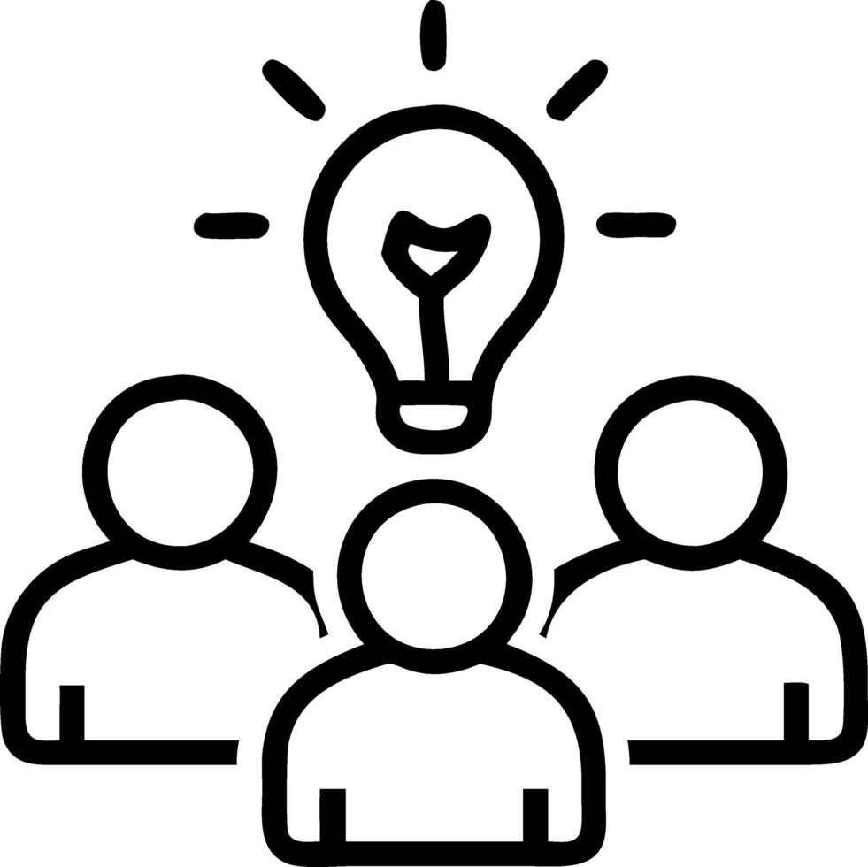 Professional Team Idea Sharing Session vector