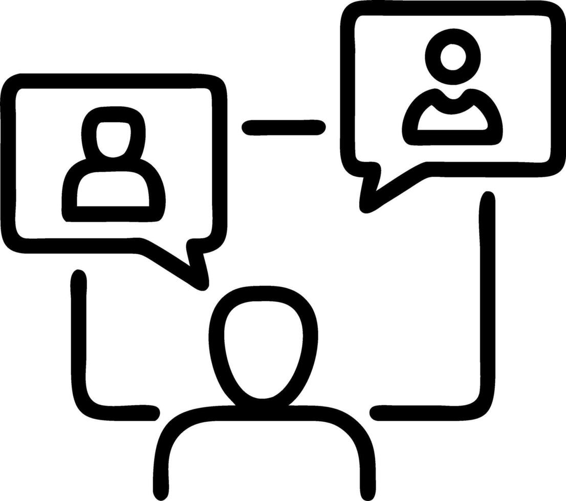 Remote Support Collaboration vector