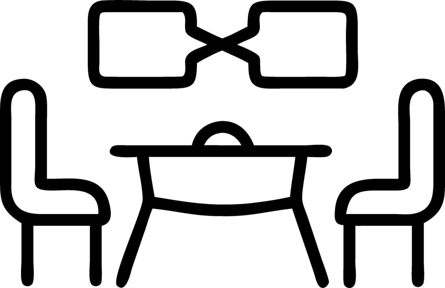 Plain White Office with Minimalist Furniture vector