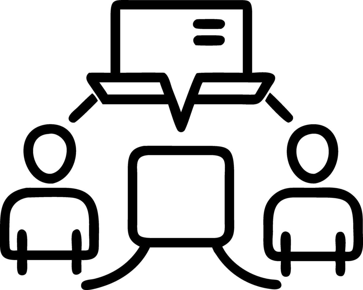 Realistic Close Up of Teams Digital Brainstorming vector