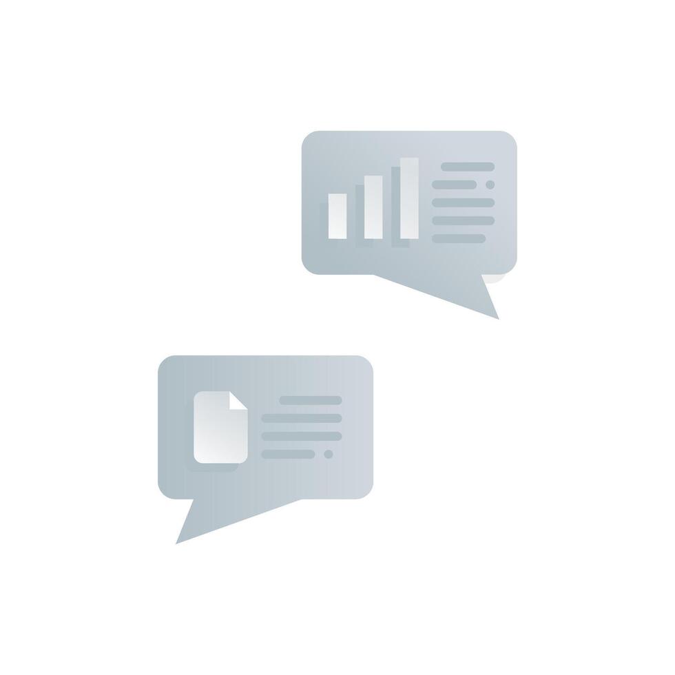 business document related conversation icon vector