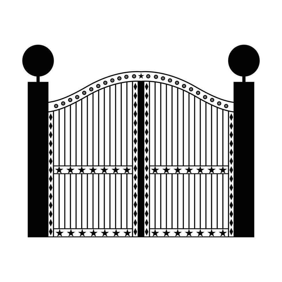 modern home gate vector