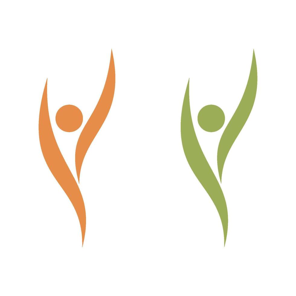 Set Human Shape Logo Template Illustration Design. EPS 10. vector