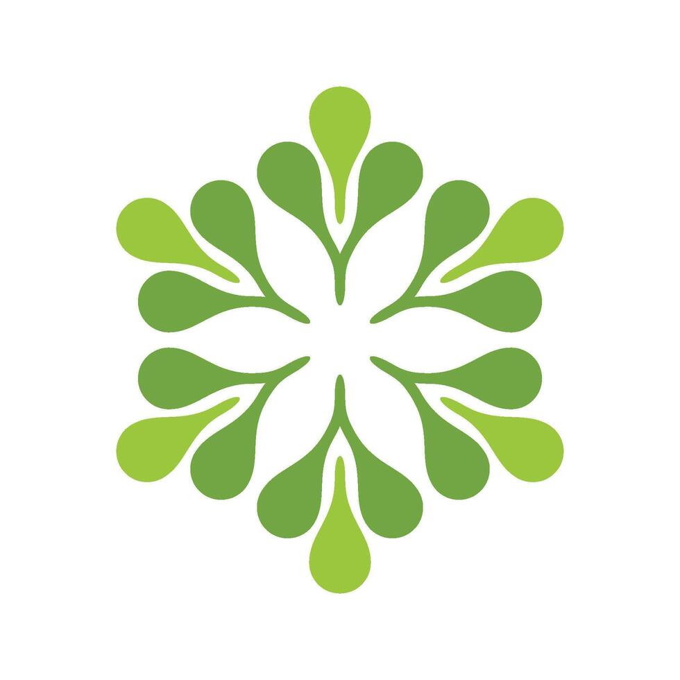 Abstract Green Flower Logo Template Illustration Design. EPS 10. vector