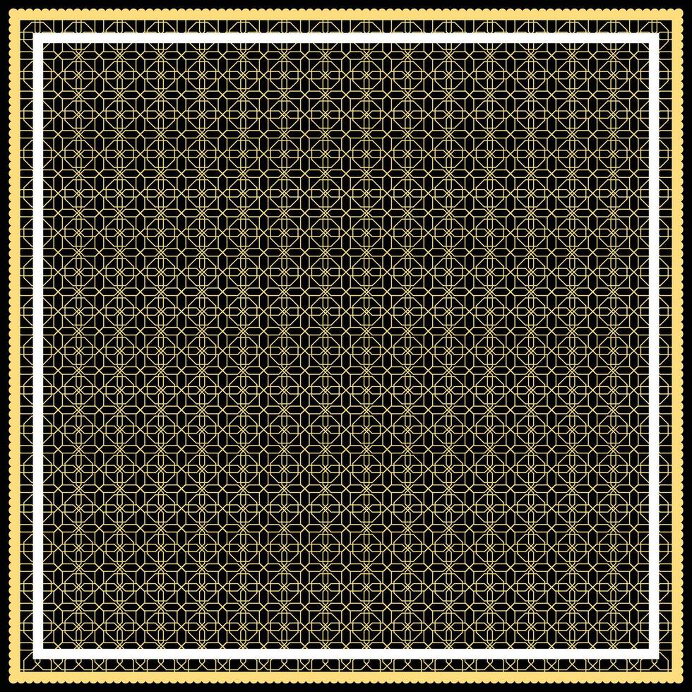 Flat arabic pattern background Black Gold vector