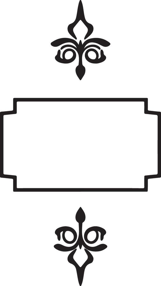 A black and white frame design vector