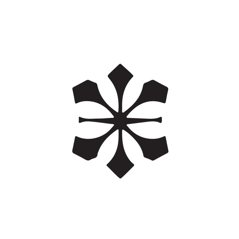 A black and white logo vector