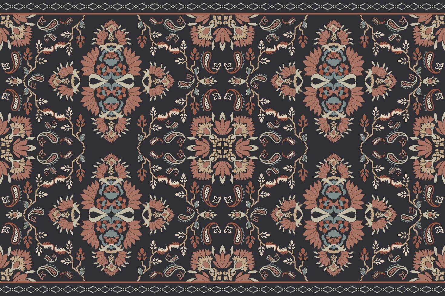 Persian colored carpet.Rich ornament for fabric design,handmade,interior decoration,textiles.Abstract design of persian carpet vector