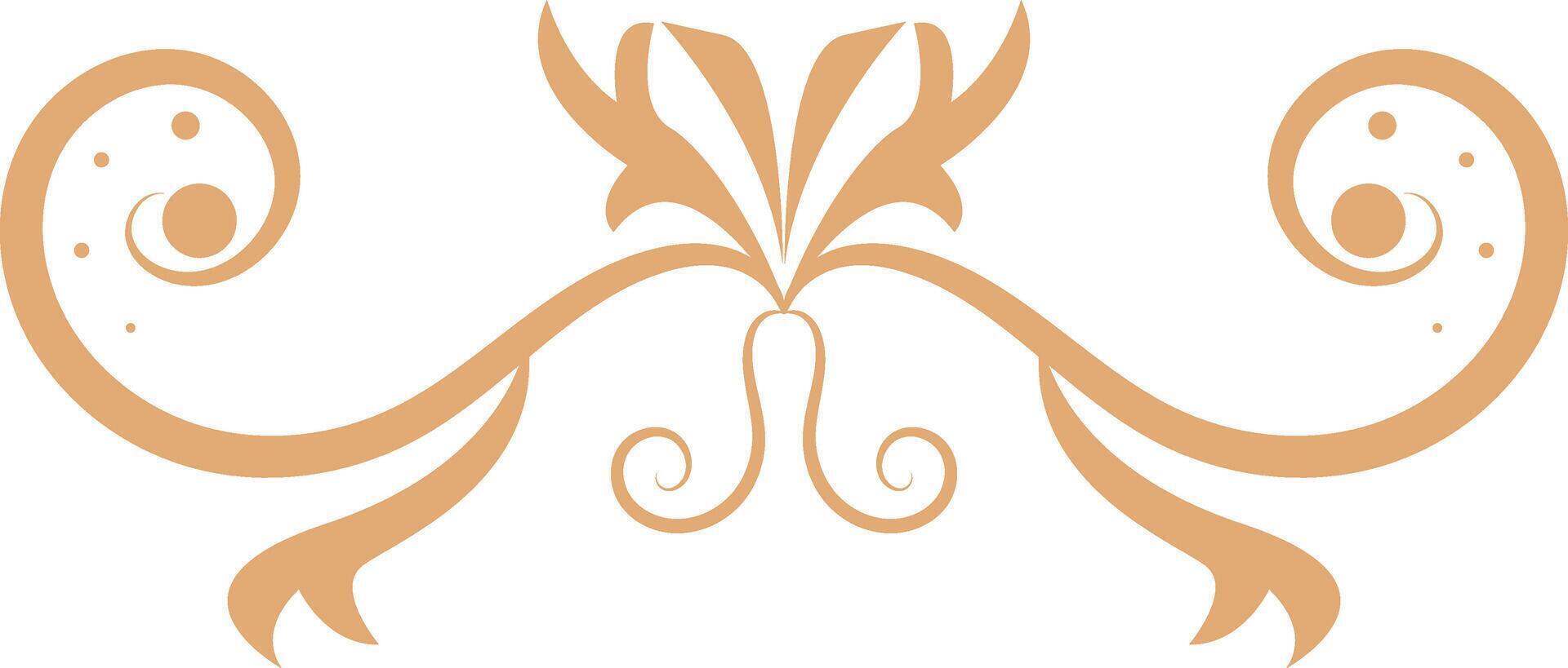 Floral Dividers Element on White Background vector