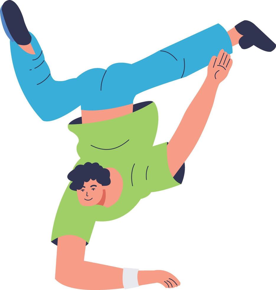 People Street Dancer Illustration with Cartoon Design vector