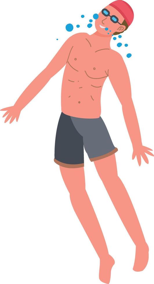 Illustration of People Swimming Activity vector