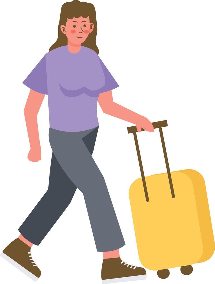 Tourist Illustration in Flat Design vector