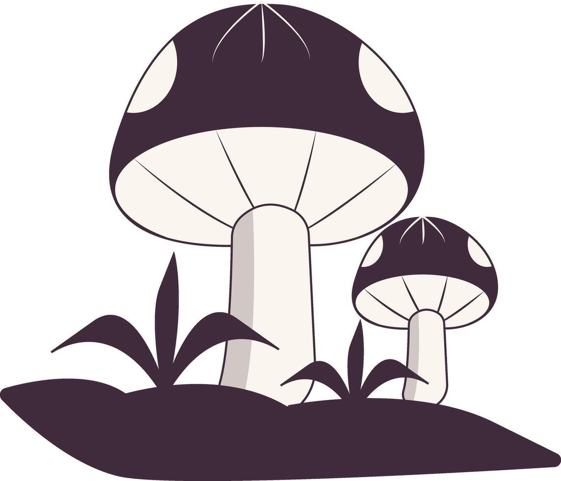Celestial mushroom on white background vector