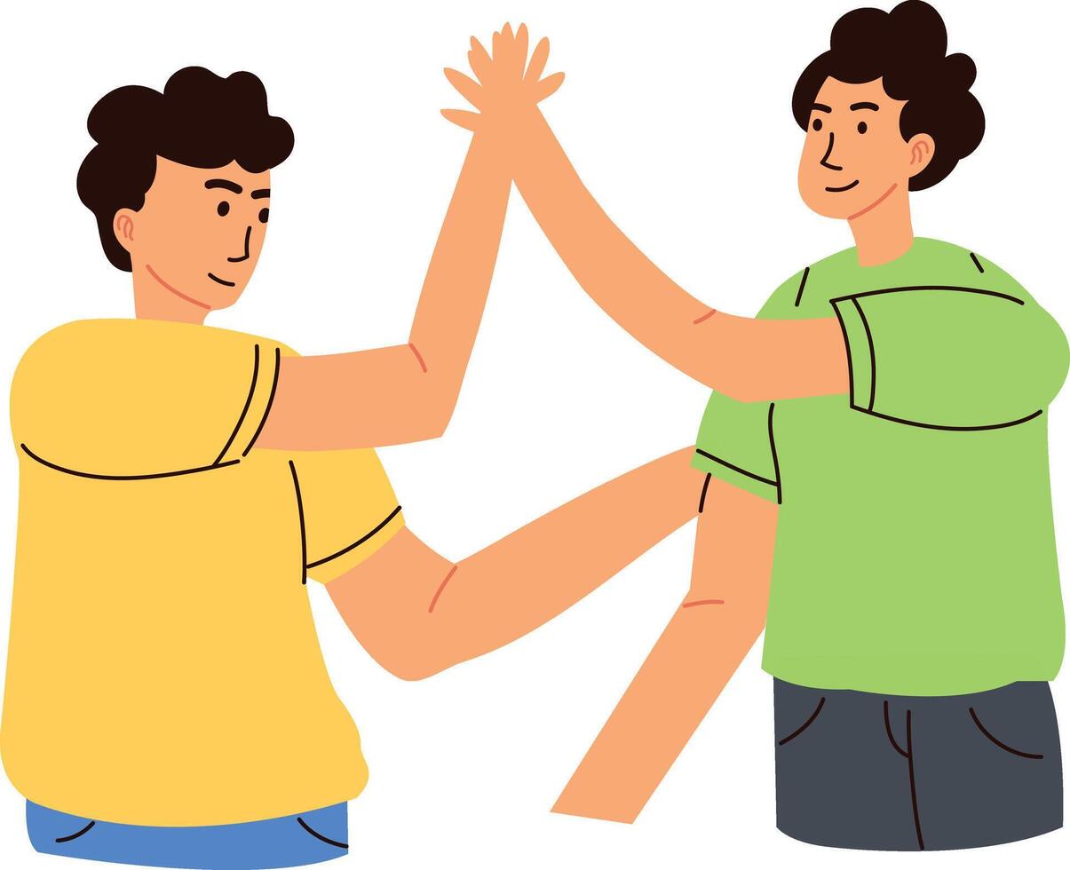 National Friendship Day with Simple Cartoon Design vector
