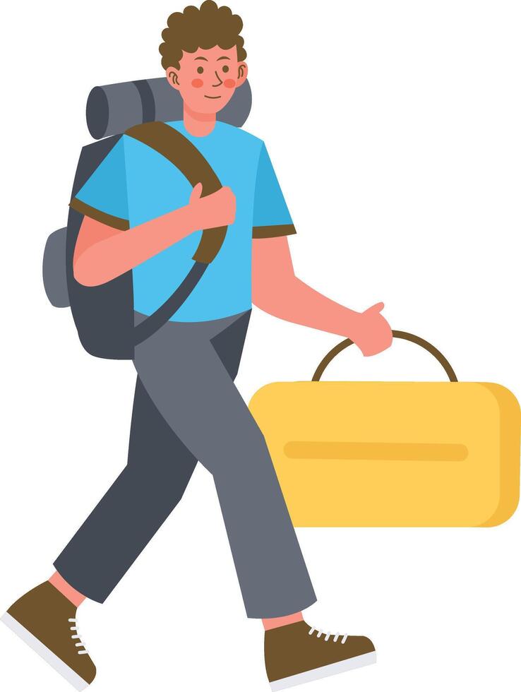Tourist Illustration with Cartoon Design vector