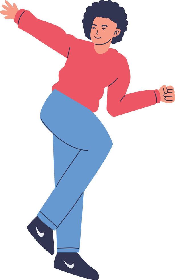 People Street Dancer in Flat Design vector