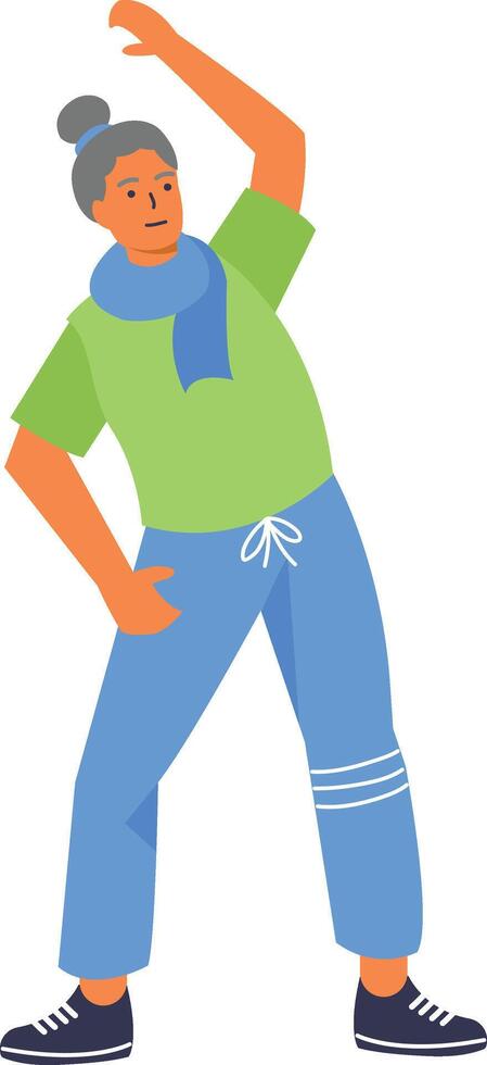 Illustration of Active Elderly People vector