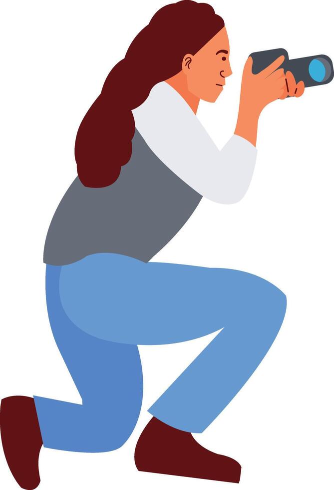 World Photography Day Character with Cartoon Design vector