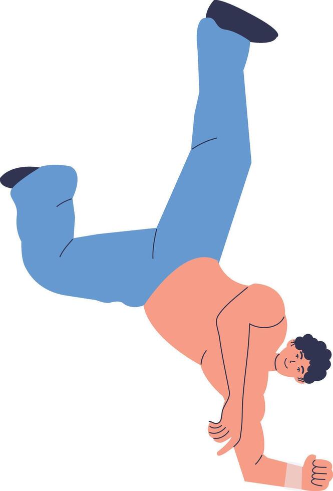People Street Dancer Illustration in Flat Design vector