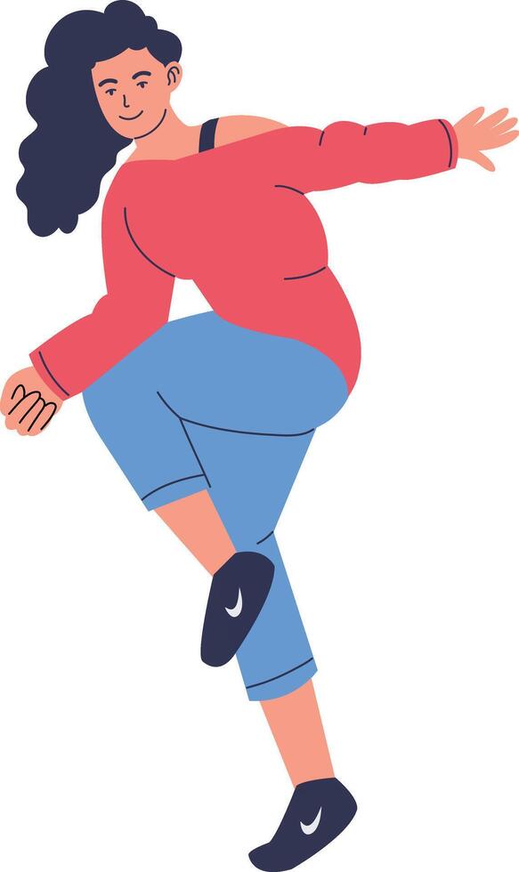 People Street Dancer Cartoon Character vector
