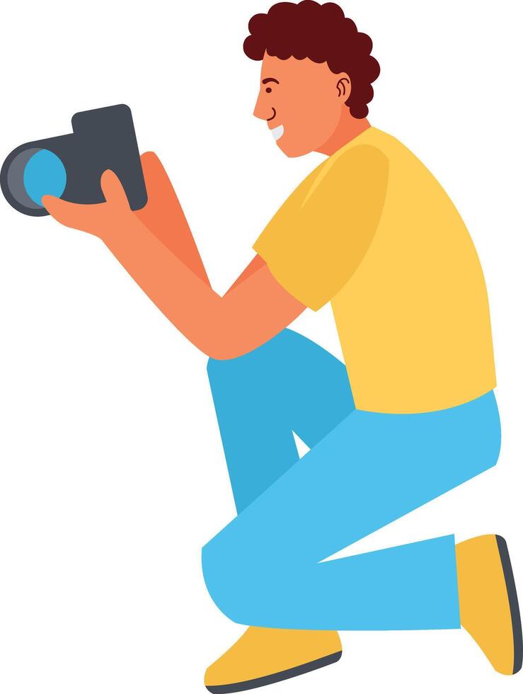 World Photography Day People Illustration vector