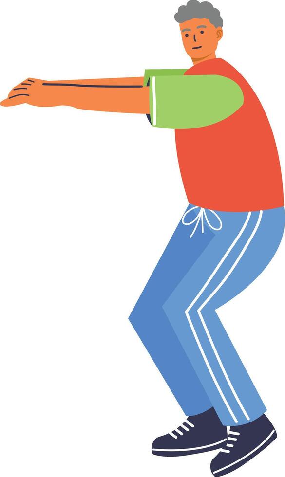 Active Elderly People Design vector