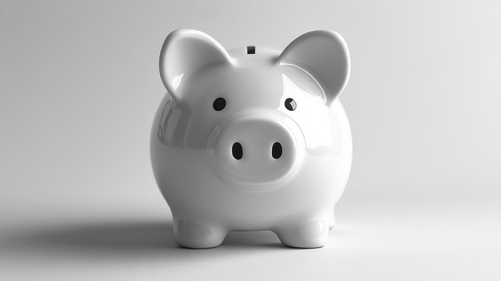 Piggy bank stands on a smooth surface, emphasizing savings and financial planning for individuals photo